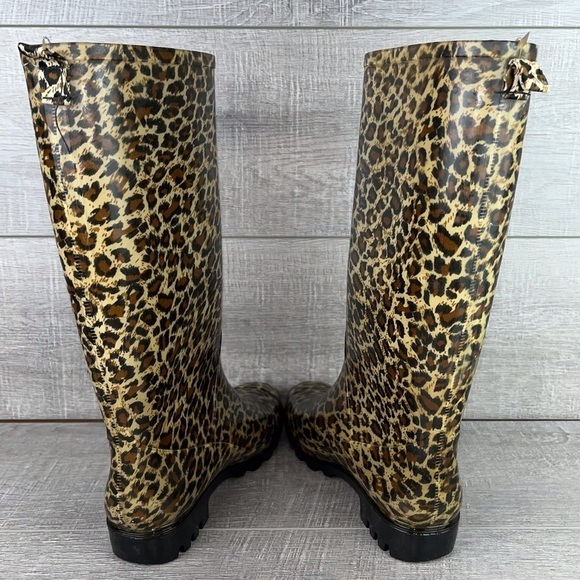Capelli sz 8 leopard print rain boots wellies - Picture 5 of 9